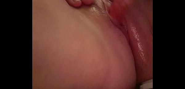  Thinking about my pussy being pounded while cumming on my pink toy